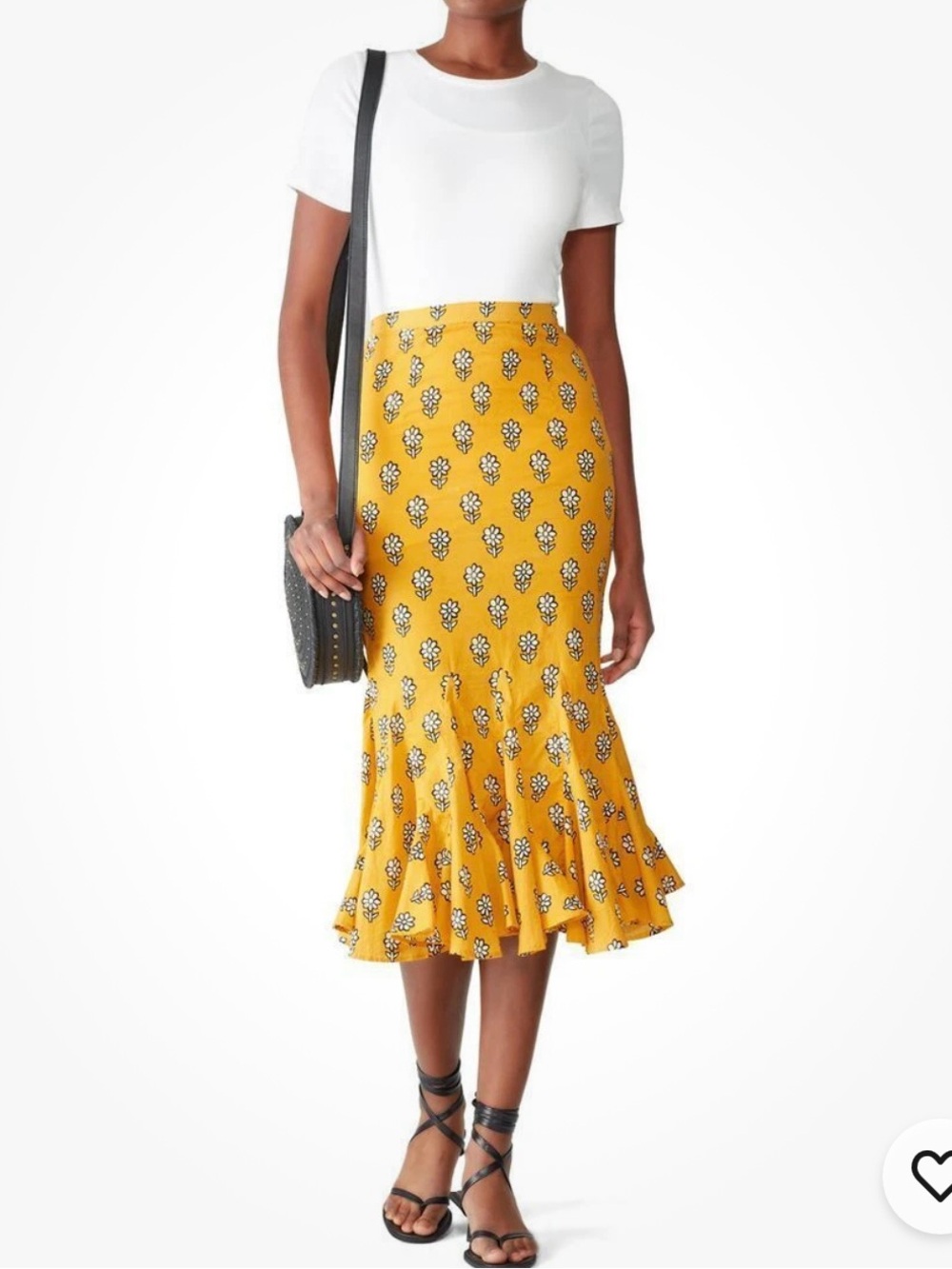 RHODE x Target Yellow Floral Maxi Skirt Womens Size XXL